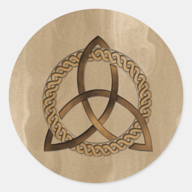 Adesivo Redondo Celtic Triquetra Trinity Knot (Frente)