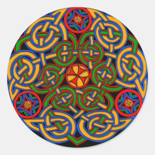 Adesivo Redondo Céltico Ilumination - círculo da trindade