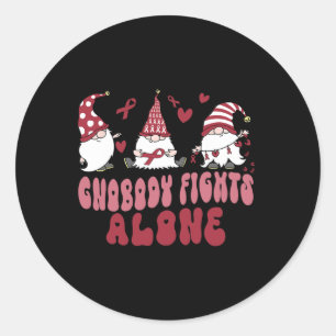 Adesivo Redondo Célula Falsiforme Gnomo Ninguém Luta Sozinha Com C