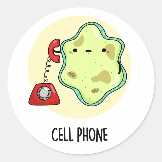 Adesivo Redondo Celular Funny Biology Science Pun (Frente)