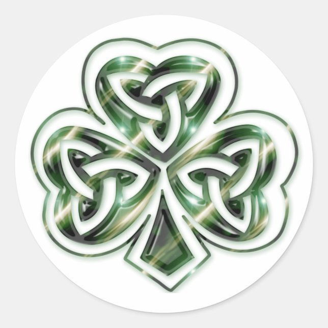 Adesivo Redondo Células Shamrock Design 2 Stickers 2 (Frente)