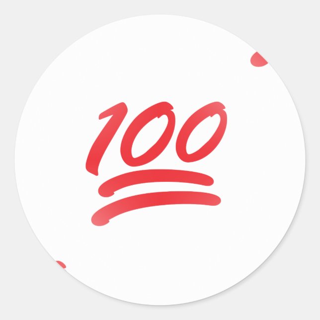 Adesivo Redondo cem emoji (Frente)