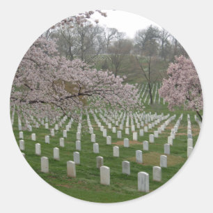 Adesivo Redondo Cemitério nacional de Arlington