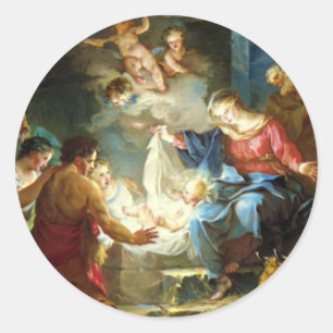 Adesivo Redondo Cena de Natal - Pierre