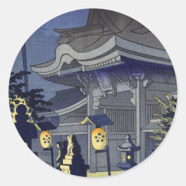 Adesivo Redondo Cena Noturna do Santuário Kitano Asano Takeji