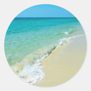 Adesivo Redondo Cenário da praia
