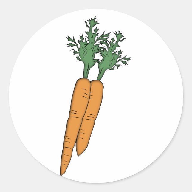 Adesivo Redondo Cenouras carrots (Frente)