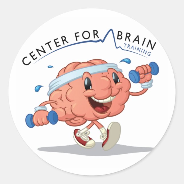 Adesivo Redondo Center for Brain Training Sticker (Frente)