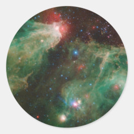 Adesivo Redondo Cepheus B e C Nebulosa Verde