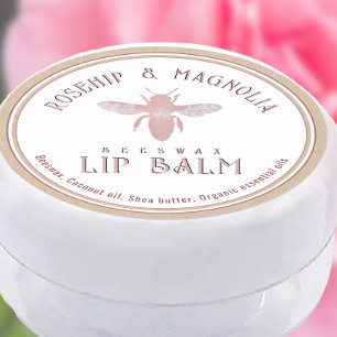Adesivo Redondo Cera De Beescera Lip Balm Estrilizado Rainha Rosa,