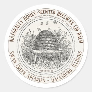 Adesivo Redondo Cera de Cera de Besca de Cerveja Naturalmente Perf