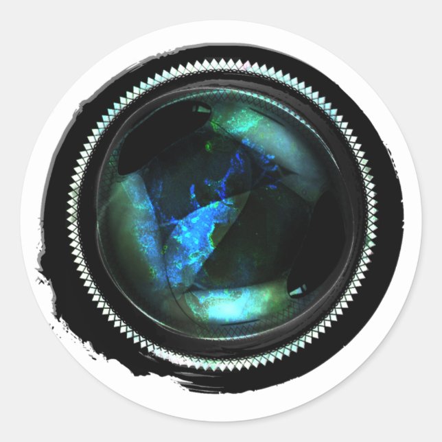 Adesivo Redondo Cera Negra Mística Selo Óptico (Frente)