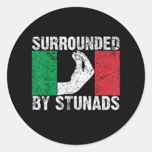Adesivo Redondo Cercado por Stunads