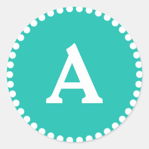 Adesivo Redondo Cerceta & selo personalizado branco do envelope do