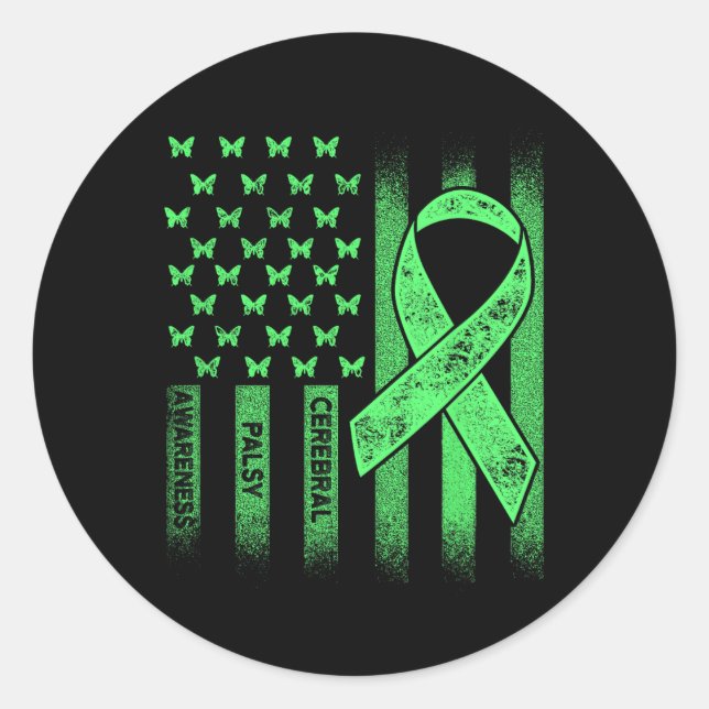 Adesivo Redondo Cerebral Paralisia Cp Sensibilização Usa Sinalizad (Frente)