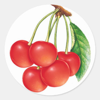 Adesivo Redondo cereja