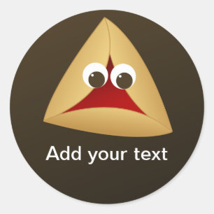 Adesivo Redondo Cereja Hamentashen de Kawaii