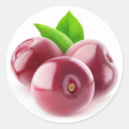 Adesivo Redondo Cerejas frescas