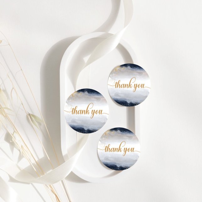 Adesivo Redondo Cerimônia de marinho e Casamento Dourado (Criador carregado)