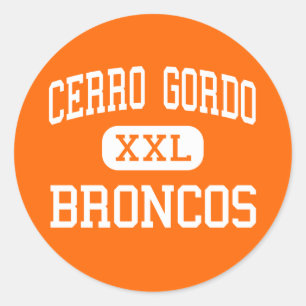 Adesivo Redondo Cerro Gordo - Broncos - Alto - Cerro Gordo