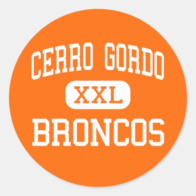 Adesivo Redondo Cerro Gordo - Broncos - Alto - Cerro Gordo (Frente)