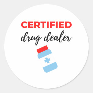 Adesivo Redondo Certified Drug Dealer 2