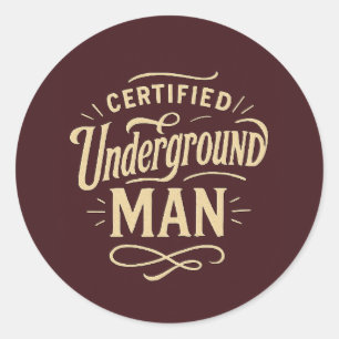 Adesivo Redondo Certified Underground Man Fyodor Dostoevsky Mug