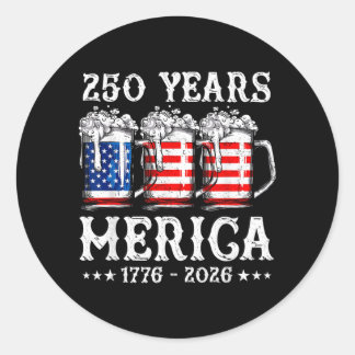 Adesivo Redondo Cerveja 250 Anos da América Bandeira Americana 4 d