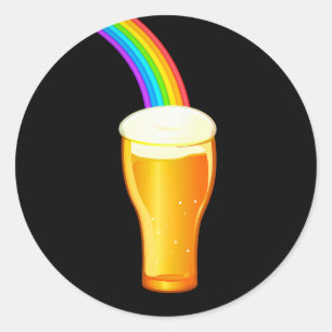 Adesivo Redondo Cerveja arco-íris
