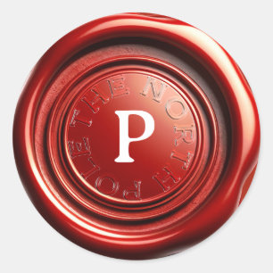 Adesivo Redondo Cerveja De Vela Vermelha Limpa O Polo Norte