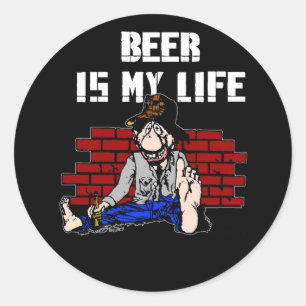 Adesivo Redondo Cerveja é a minha vida