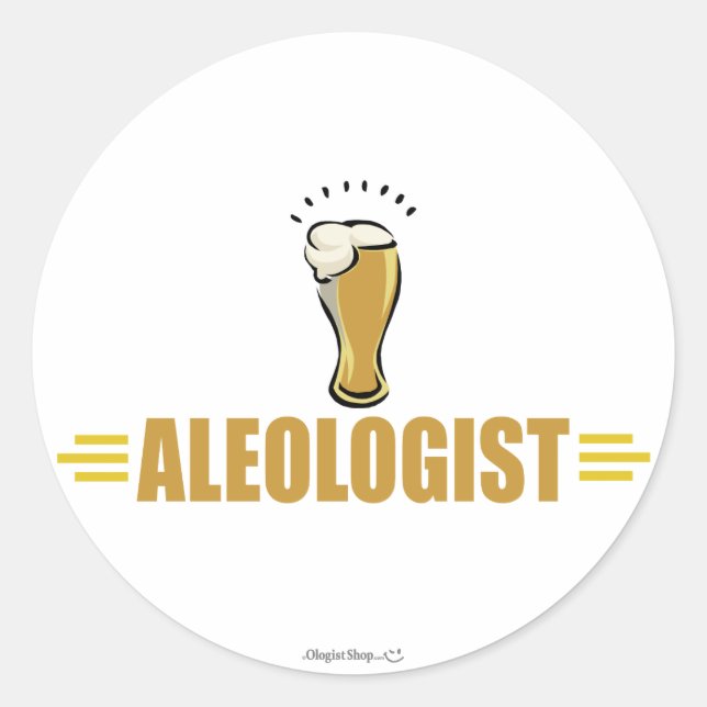 Adesivo Redondo Cerveja Engraçada (Frente)