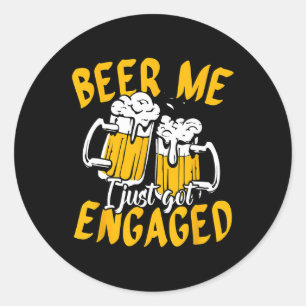 Adesivo Redondo Cerveja Estou Me Casando Homens Noivo Engraçado Ba