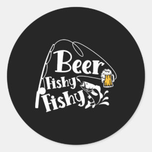 Adesivo Redondo Cerveja Fishy Fishy Divertido Pesca Amante do Álco