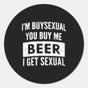 Adesivo Redondo Cerveja Retro Engraçada Eu Compro Você Me Compra C