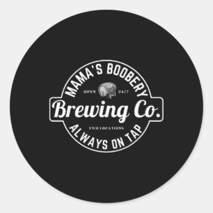 Adesivo Redondo Cervejaria Amamentando Mamas Ery Nova Mãe Cervejar