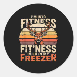 Adesivo Redondo Cervo Fitness no meu Zer Caça ao cervo