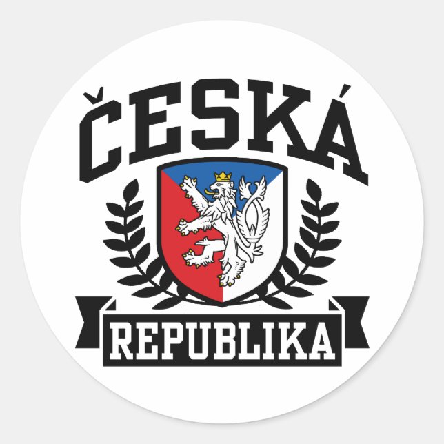 Adesivo Redondo Ceska Republika (Frente)