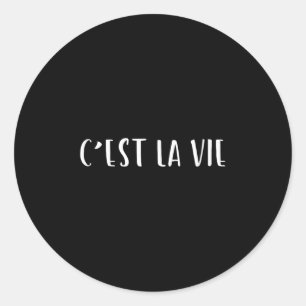 Adesivo Redondo Cest La Vie French Say Design