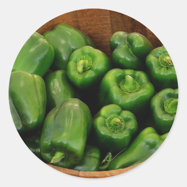 Adesivo Redondo Cesta De Pimentos (Frente)