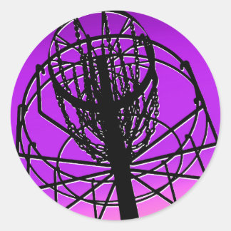 Adesivo Redondo cesto de golfe de disco