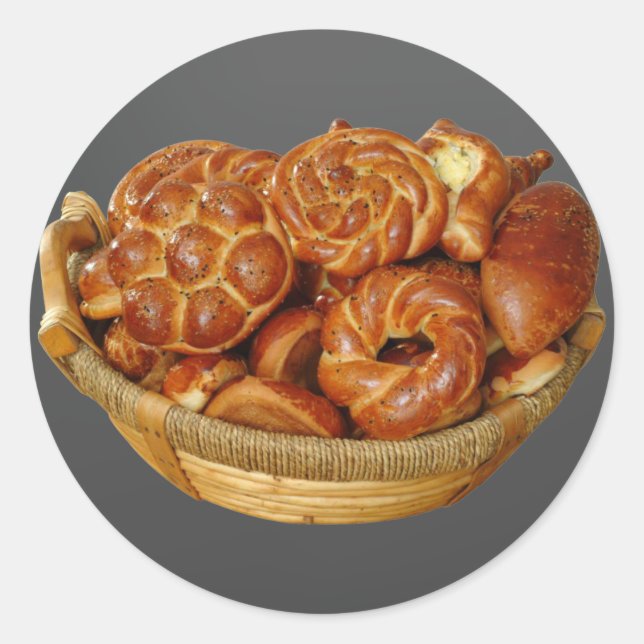 Adesivo Redondo Cesto de pão (Frente)
