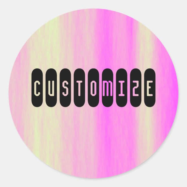 Adesivo Redondo Céu alienígena - Modelo (Frente)