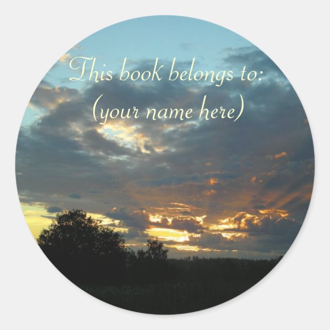 Adesivo Redondo Céu escuro (Frente)