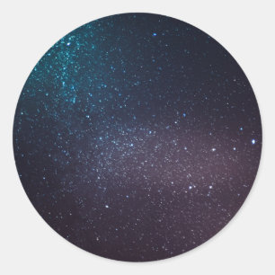 Adesivo Redondo Céu estrelado bonito