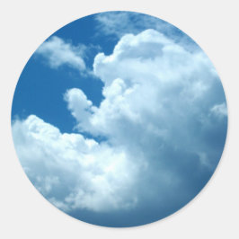 Adesivo Redondo "Céus Azuis" Pentes Azuis Escuros