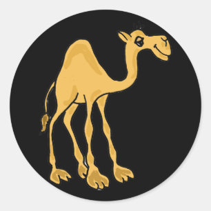 Adesivo Redondo CH- Engraçado Cartoon Camel Stickers
