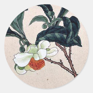 Adesivo Redondo Cha (chá) Ukiyo-e.