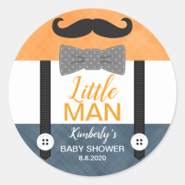 Adesivo Redondo Chá de arco de gravata de marinho laranja 