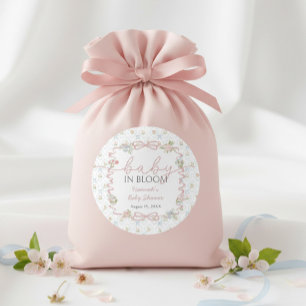 Adesivo Redondo Chá de Bebê Baby in Bloom